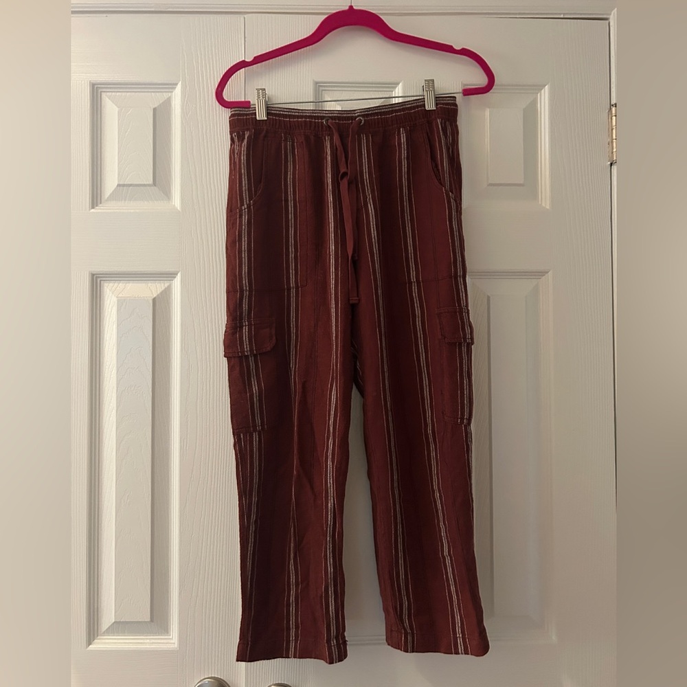Sanctuary x Anthropologie Linen Cargo Pants
